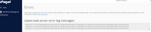 Errors – cPanel