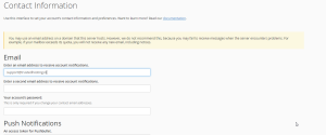 Contact Preference / informations – Cpanel