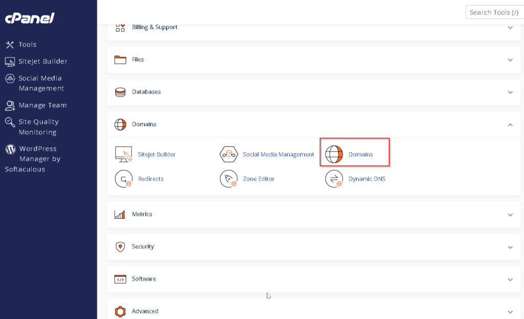 domain-in-cpanel