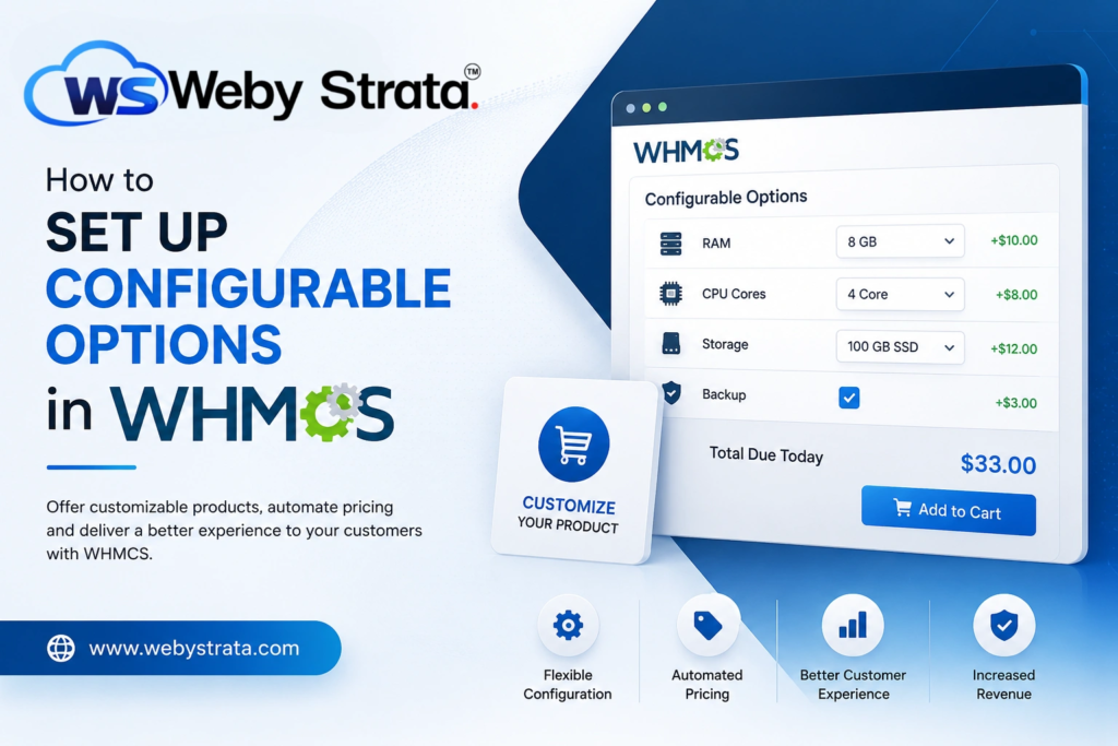 How to Set Up Configurable Options in WHMCS