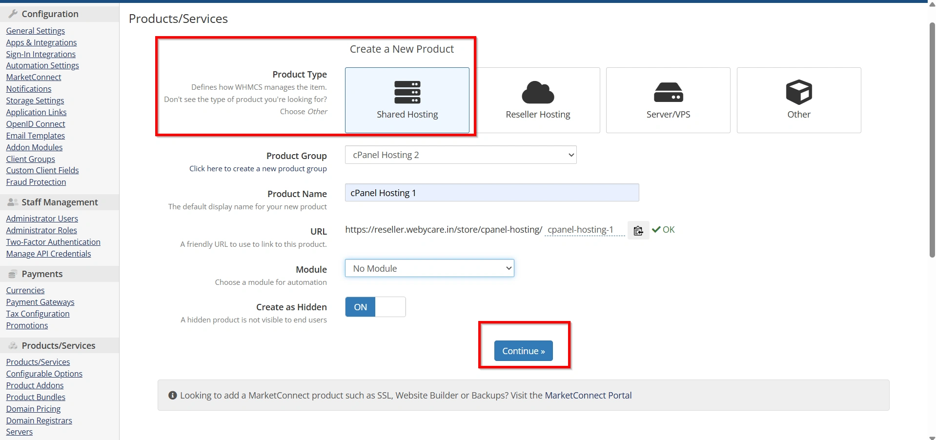 how-to-set-up-a-cpanel-hosting-product-in-whmcs