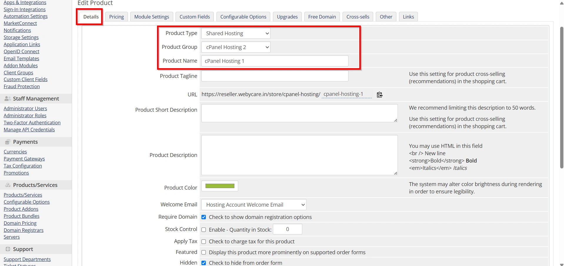 how-to-set-up-a-cpanel-hosting-product-in-whmcs