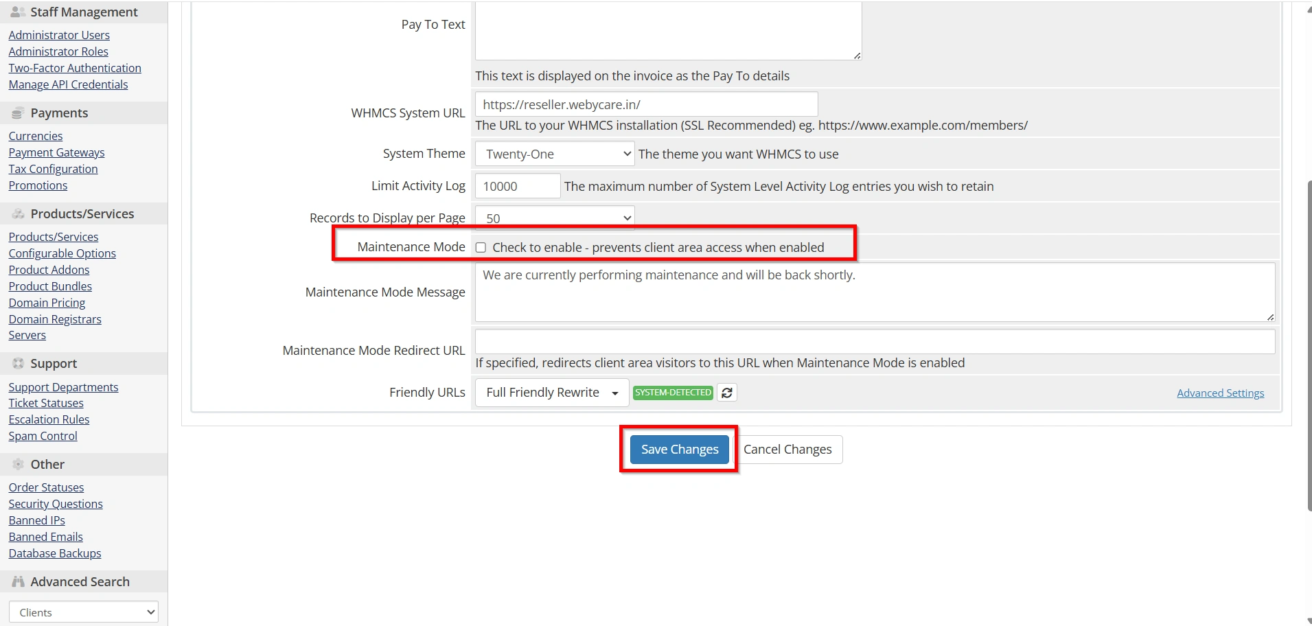 how-to-enable-maintenance-mode-in-whmcs