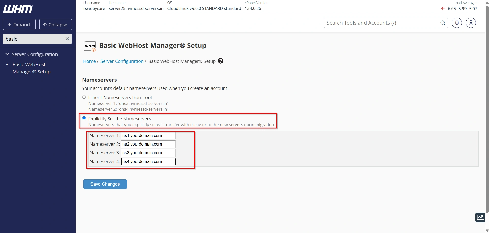 how-to-Manage-nameservers-in-whm