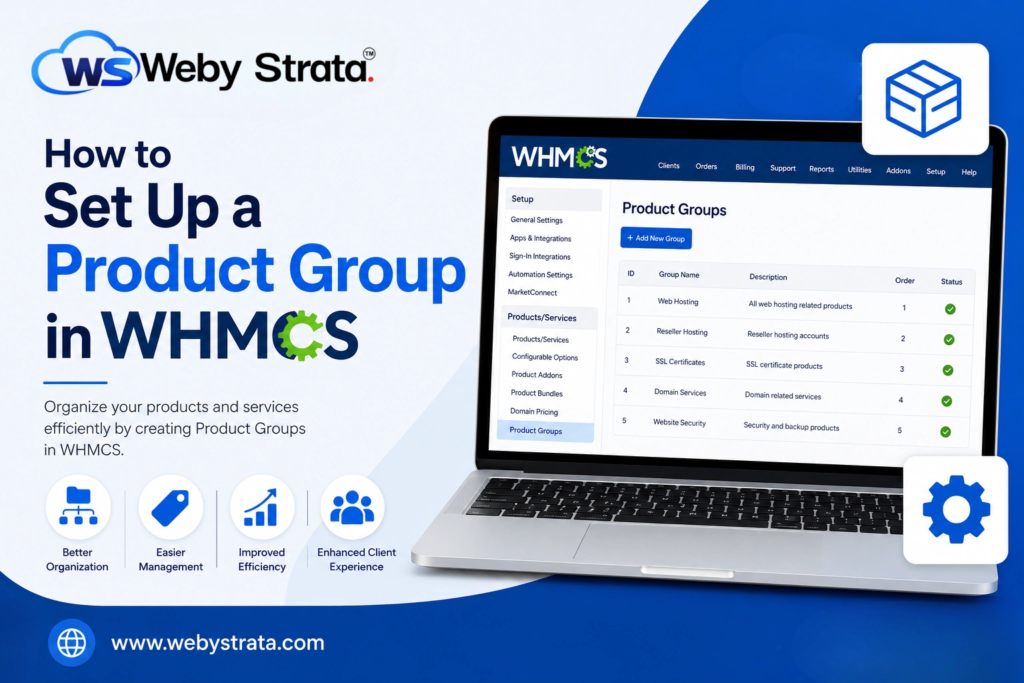 How to Set Up a Product Group in WHMCS