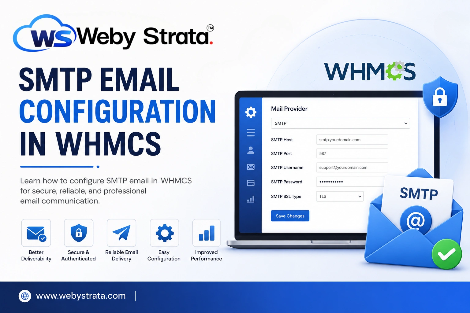 SMTP Email Configuration in WHMCS
