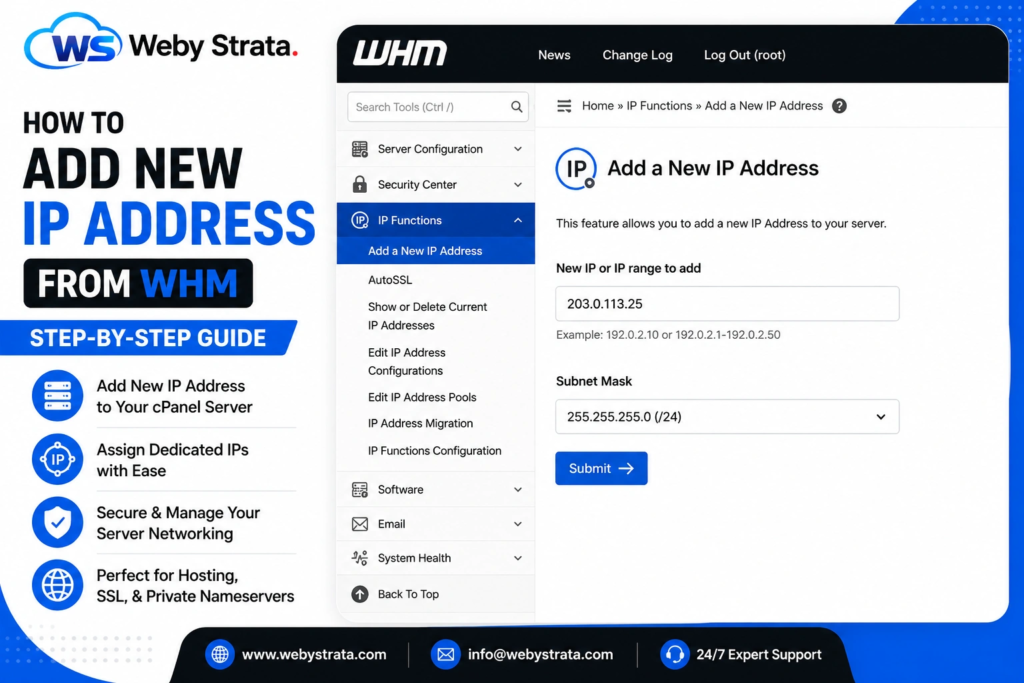 How to Add New IP Address from WHM