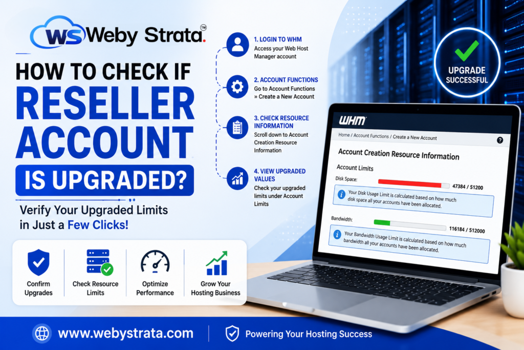 How To Check If Your Reseller Hosting Account Is Upgraded