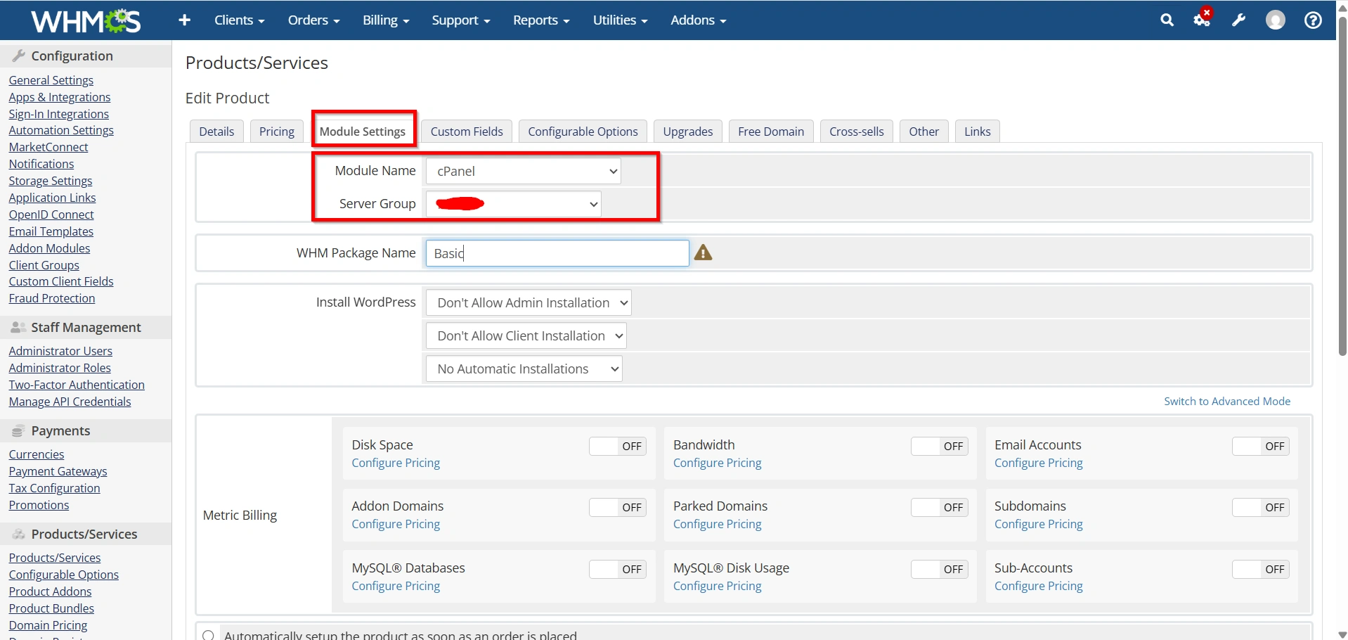 how-to-configure-whm-package-mapping-in-whmcs