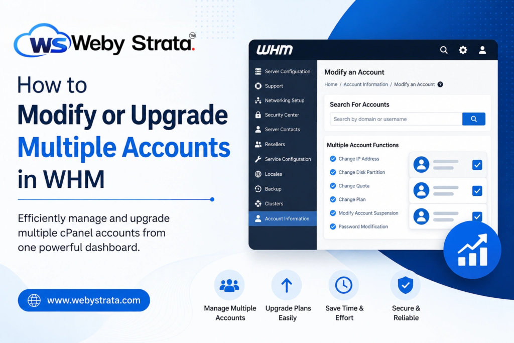How to Modify or Upgrade Multiple Accounts in WHM