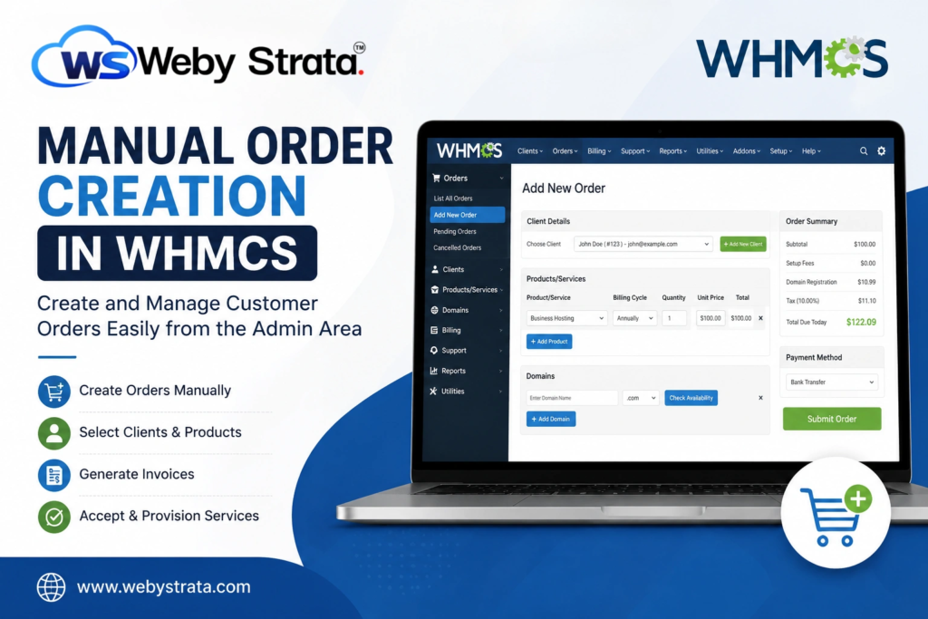 How to Set Up Manual Order Creation in WHMCS
