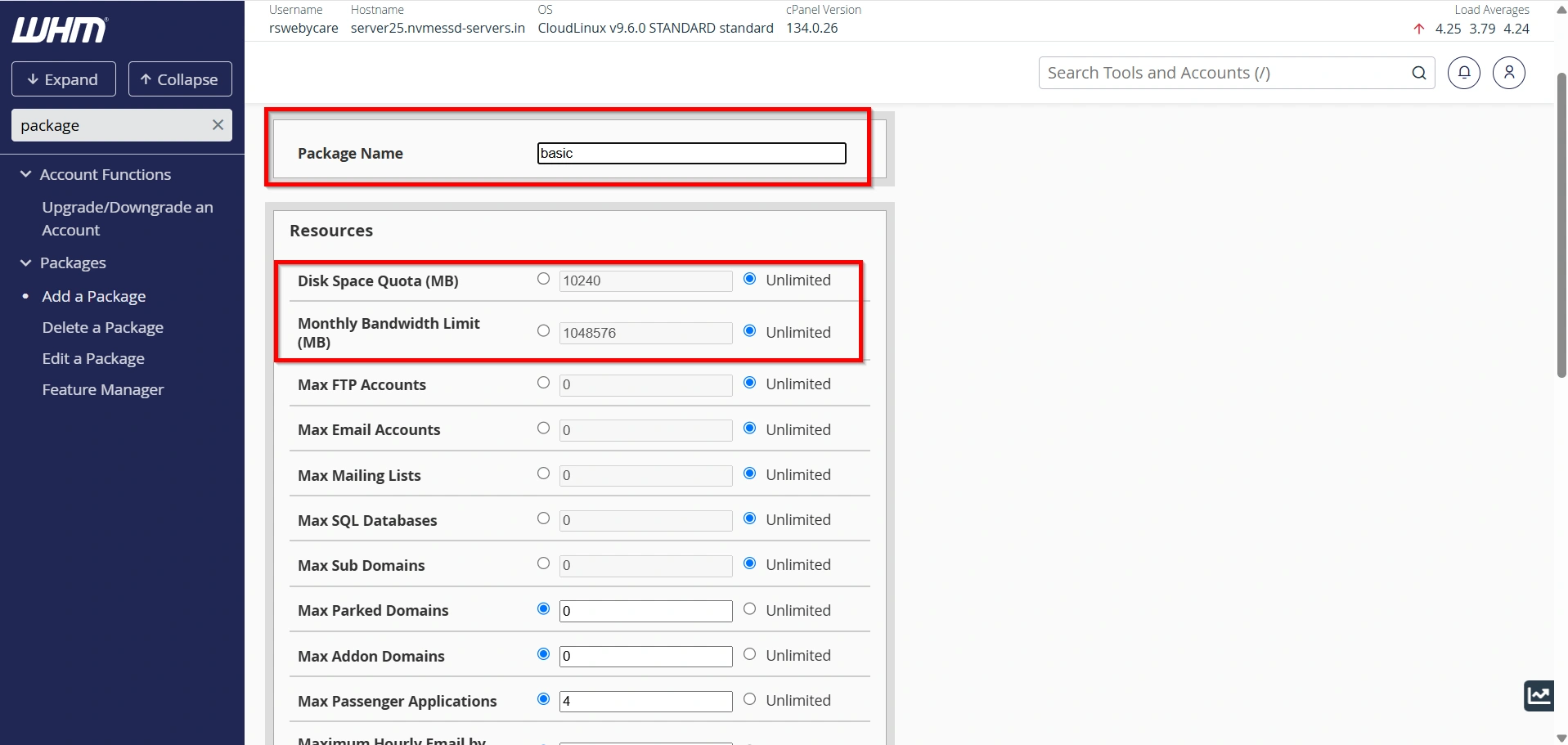 how-to-configure-whm-package-mapping-in-whmcs