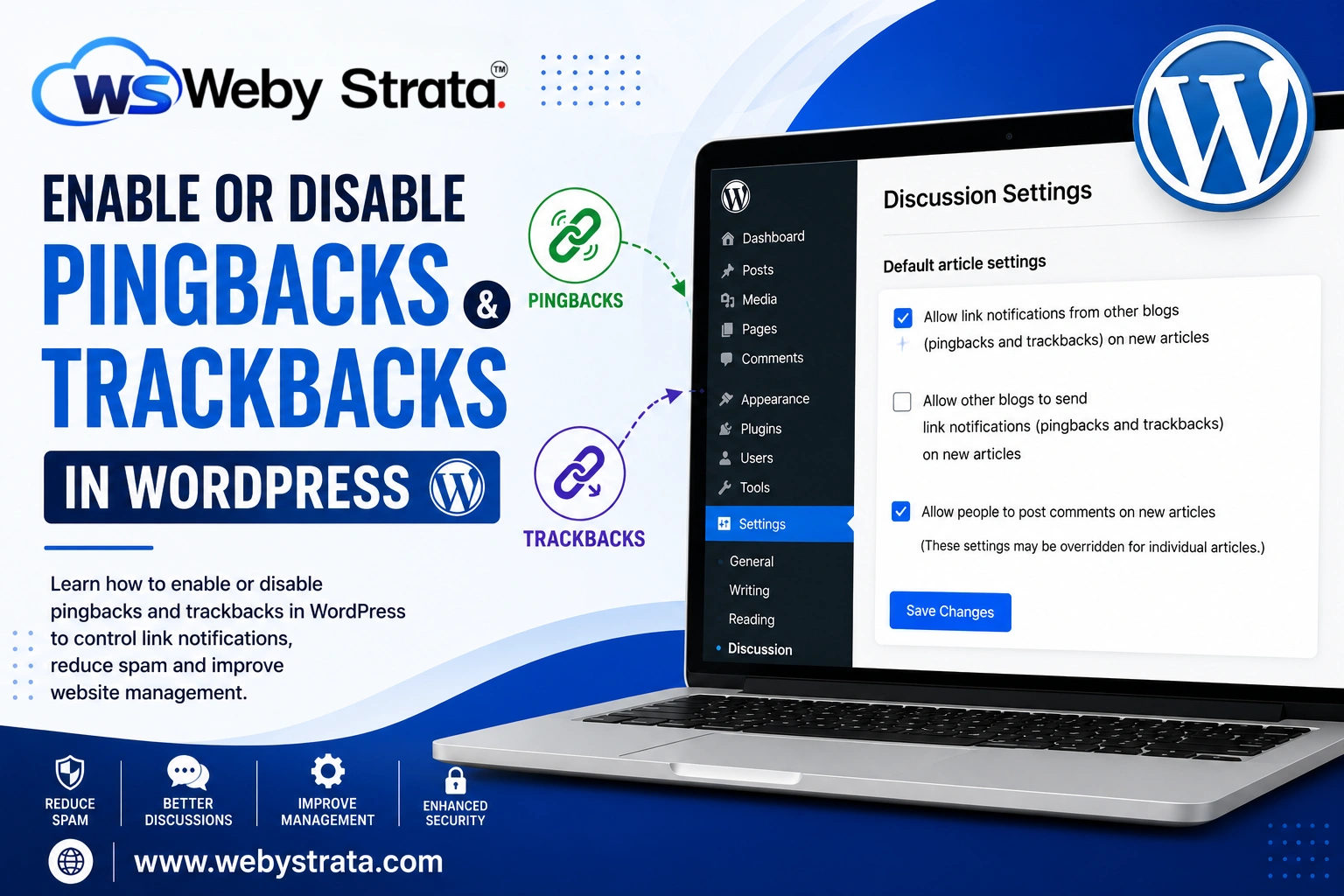 Enable or Disable Pingbacks and Trackbacks in WordPress