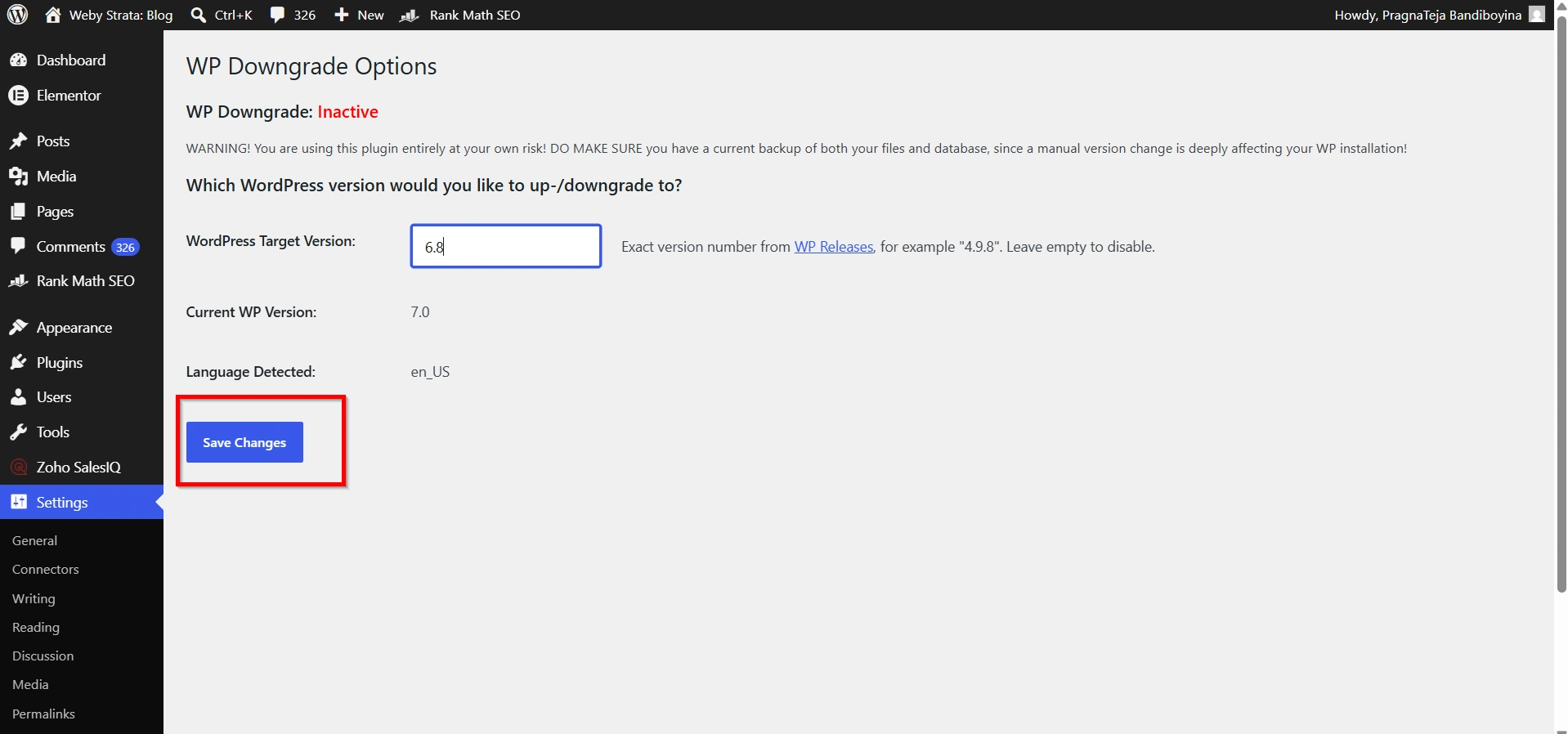 earn-to-downgrade-your-wordpress-version
