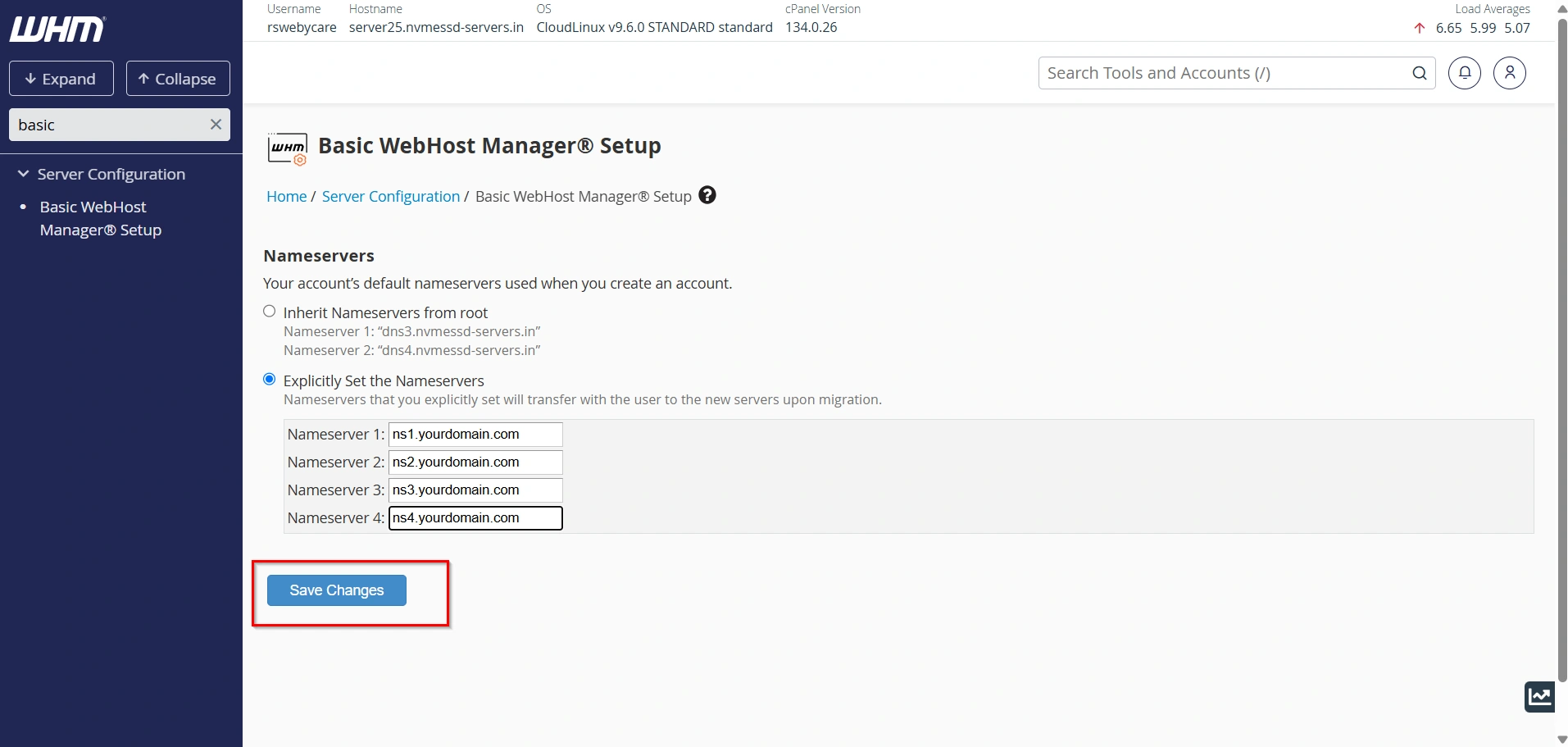 how-to-Manage-nameservers-in-whm