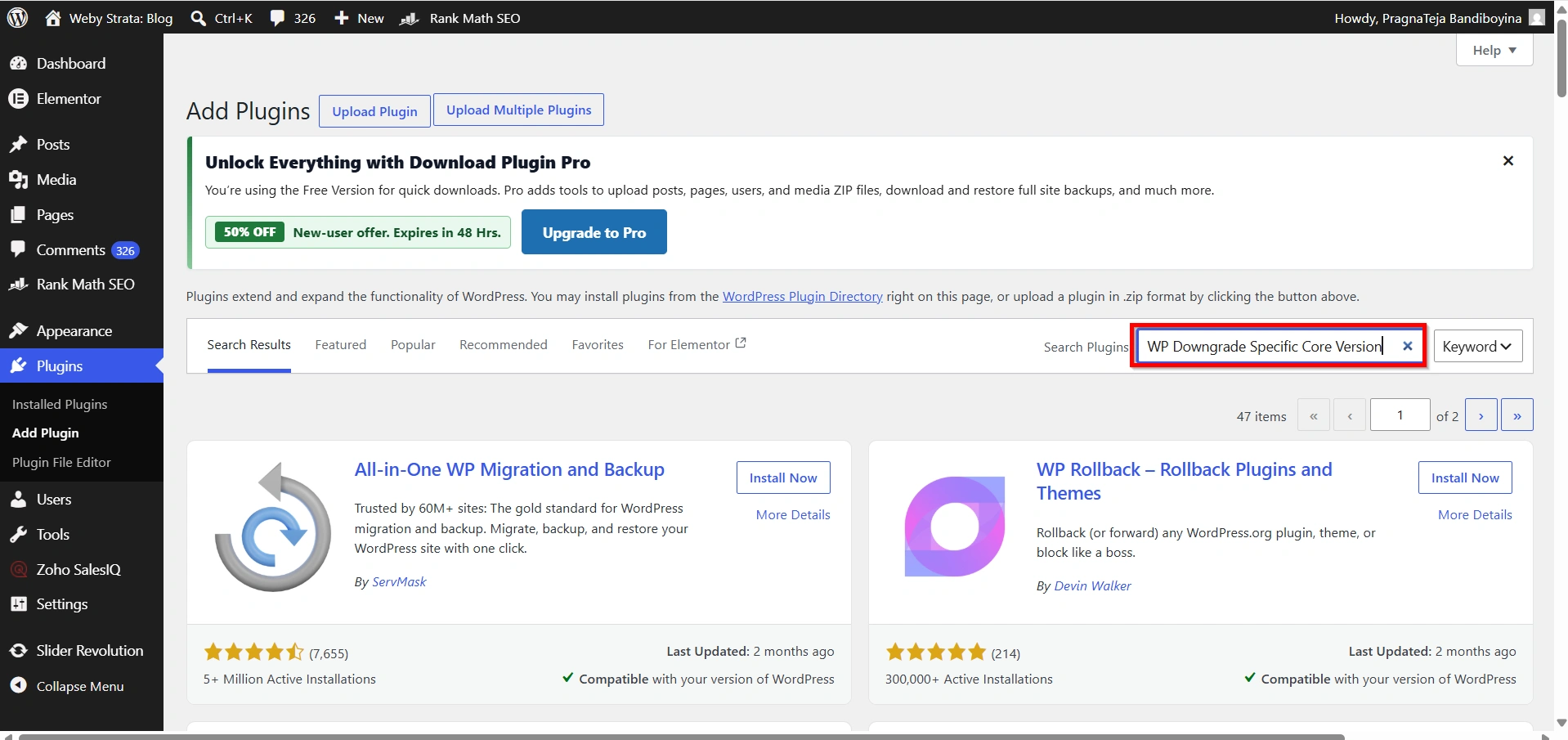 earn-to-downgrade-your-wordpress-version