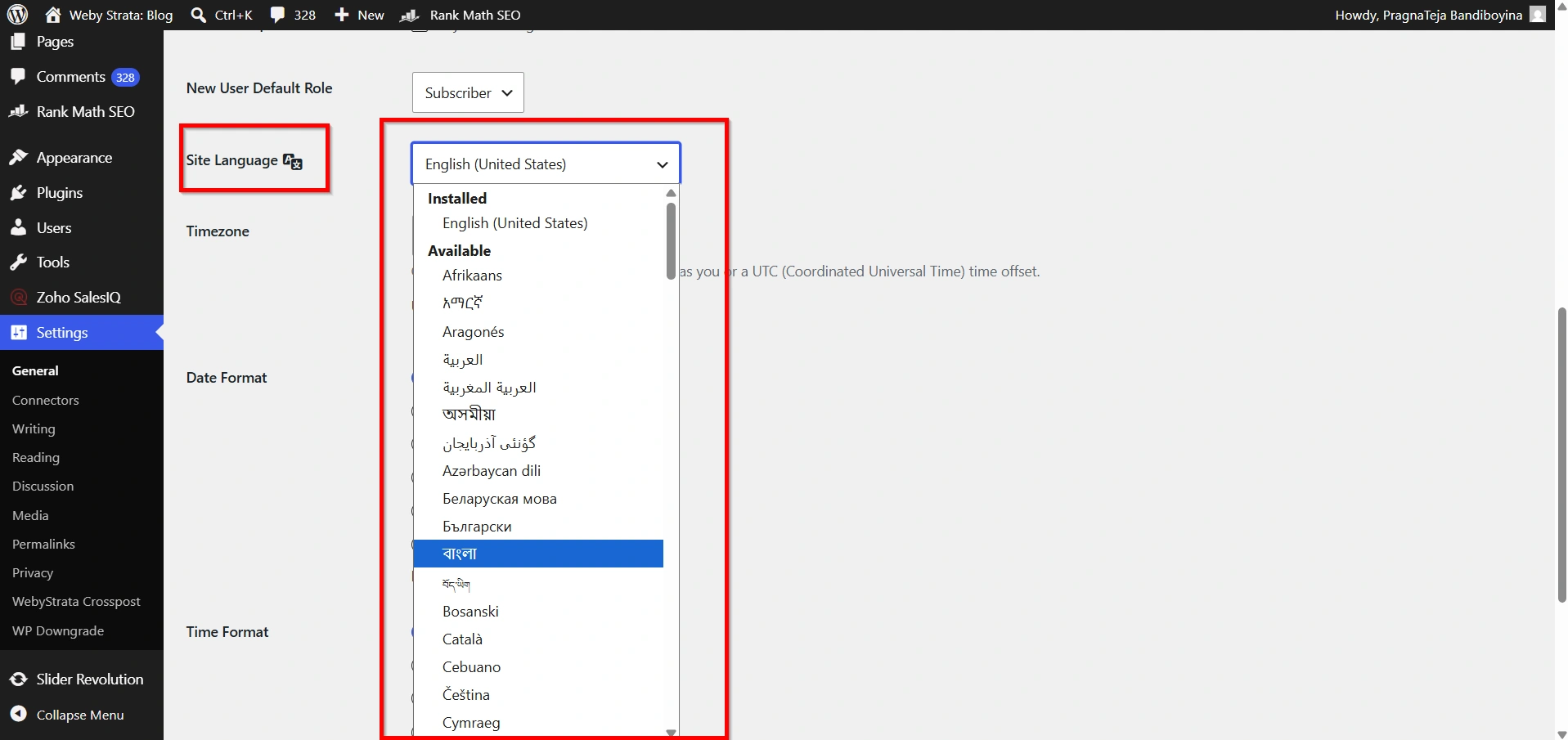 how-to-change-the-language-for-wordpress