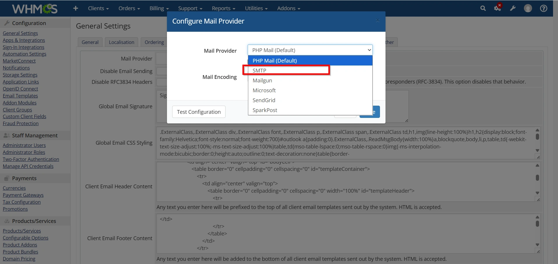 smtp-email-configuration-in-whmcs