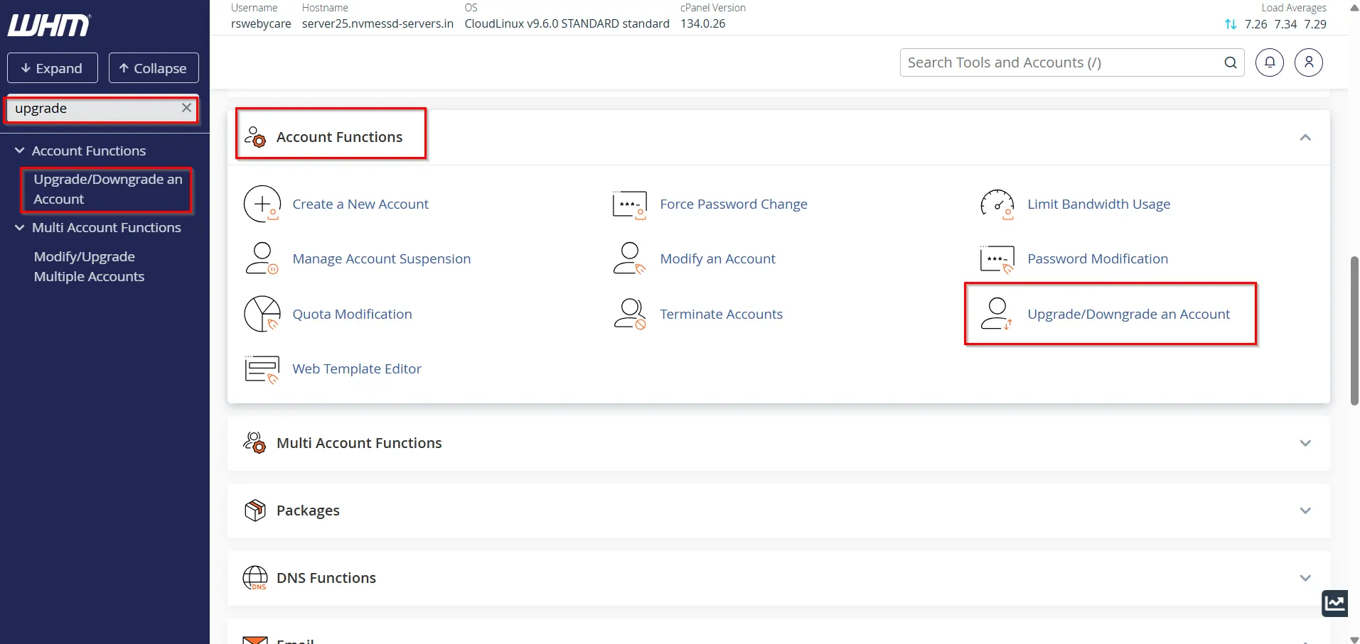 how-to-upgrade-or-downgrade-an-account-in-whm