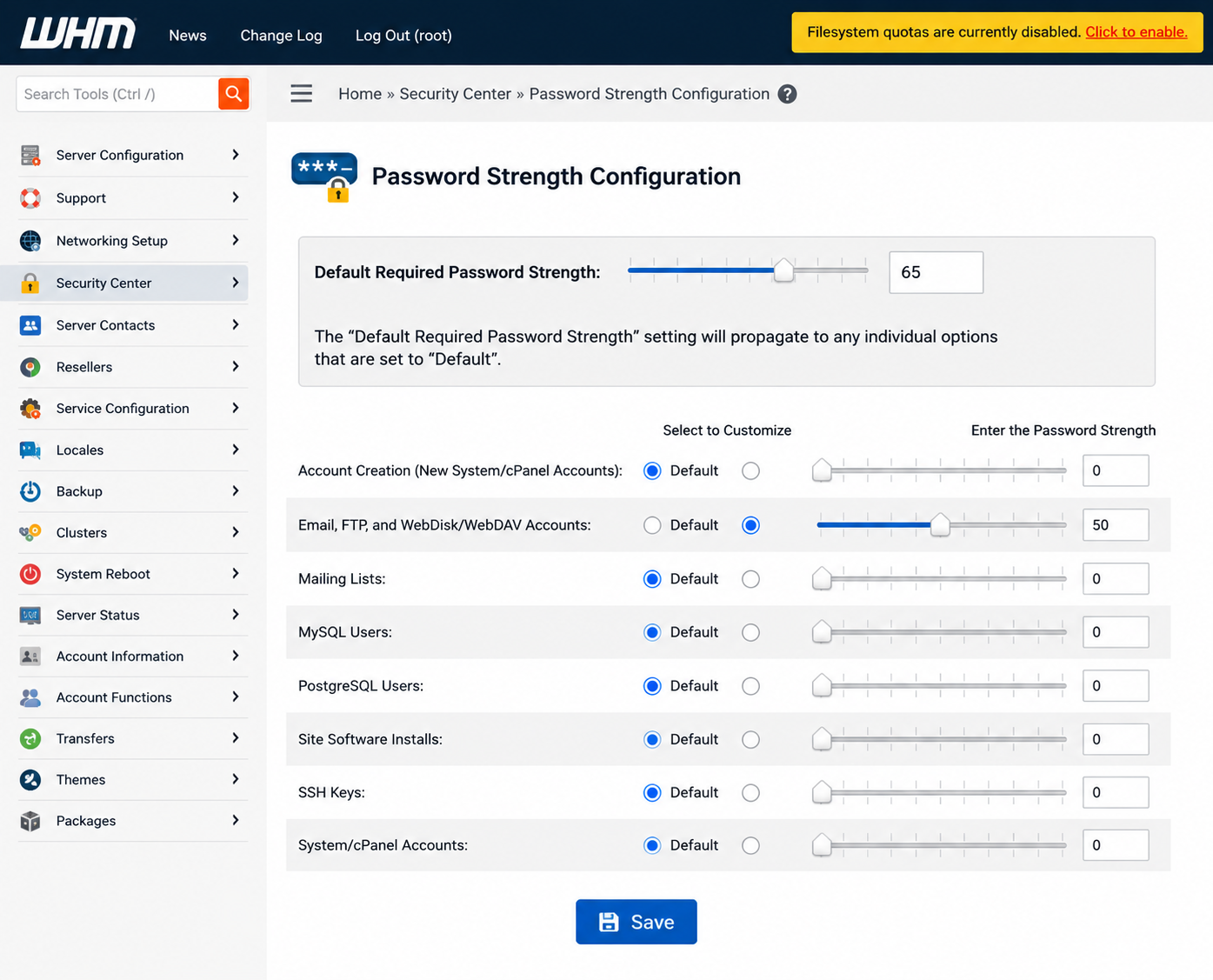 set-password-strength-whm-cpanel-users set-password-strength-whm-cpanel-users