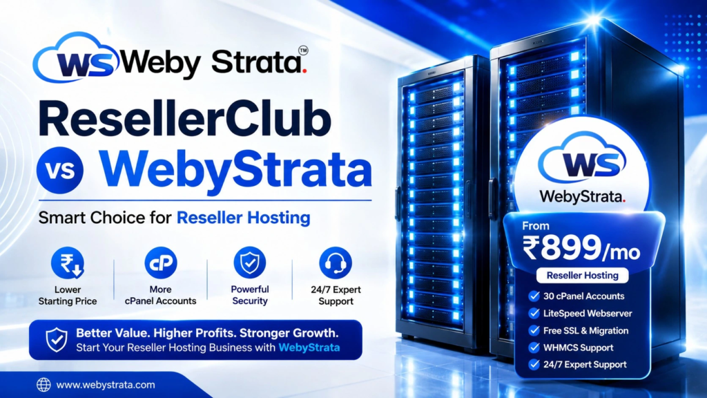 ResellerClub vs WebyStrata: Why WebyStrata Is the Smarter Choice for Reseller Hosting