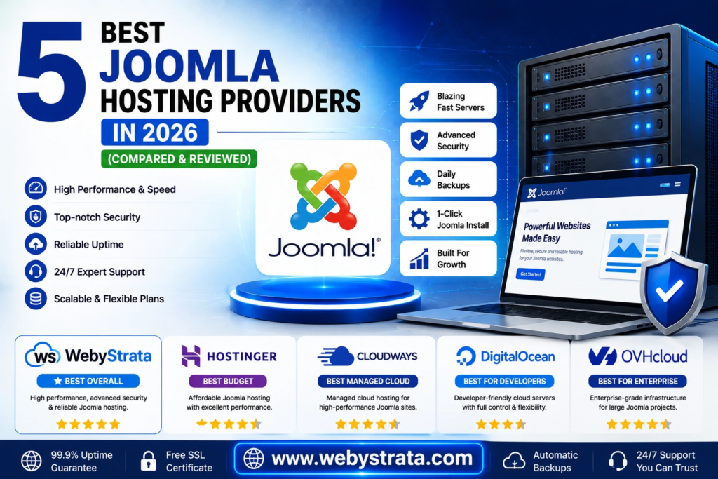 Top 5 Best Joomla Hosting Providers in 2026