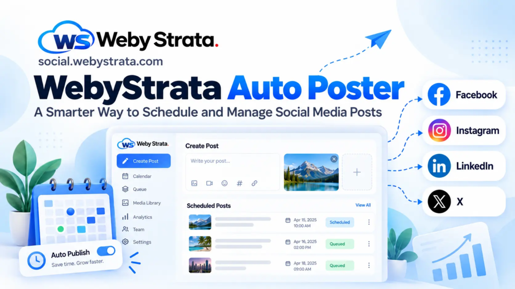WebyStrata Auto Poster: A Smarter Way to Schedule and Manage Social Media Posts