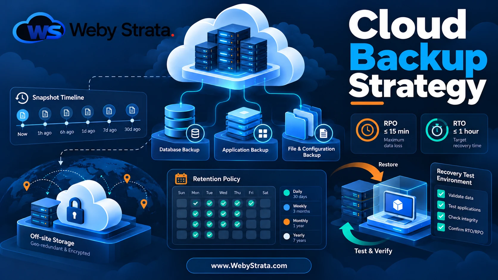Cloud Hosting Backup Strategy: Snapshots, Off-Site Copies, and Restore Tests
