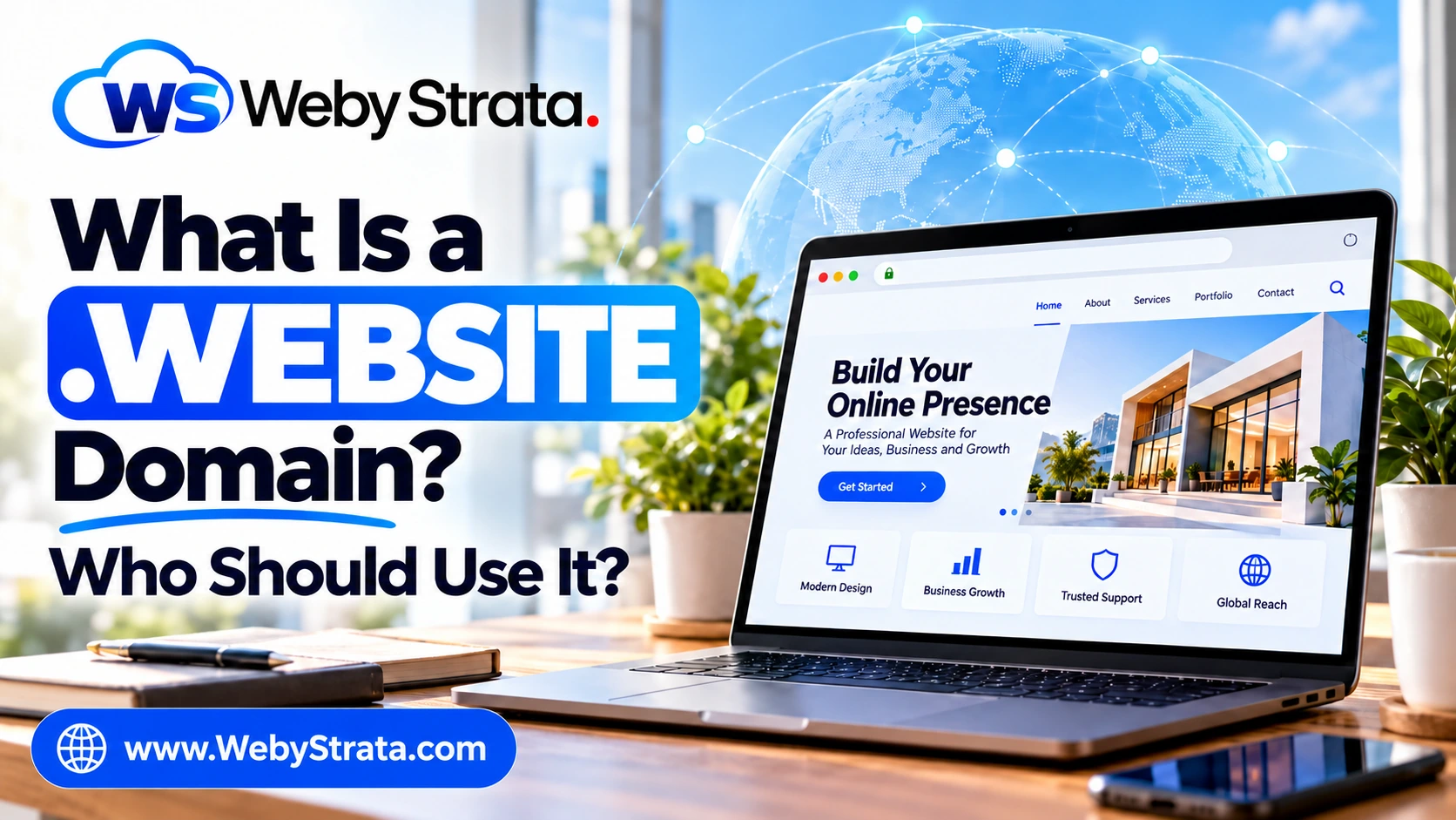 WebyStrata explains what a .website domain is and who should use it